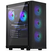 Case Endorfy Ventum 200 Argb Miditower product features Transparent panel Not included Atx Microatx Miniitx Colour Black Ey2A014  5903018667348