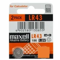 G12 baterijas 1.5V Maxell Alkaline Lr43/186 iepakojumā 1 gb.  Batg12.Mx1 3100001410901