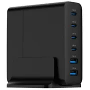 Lādētājs Gembird Universal Usb charger 6-Port 75W Gan  Ta-Uc-2A4C-Pd75-01-Bk 8716309133876