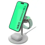 Lādētājs Greencell Magscape 3-In-1 Magsafe Wireless Charger  Msst-Gc-3In1-W 5904326375789