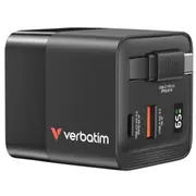 Lādētājs Verbatim Gan Wall Charger 65W 2 Port with Retractable Cable  32217V 0023942322177