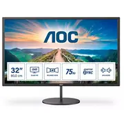 Lcd Monitor Aoc Q32V4 31.5 Business Panel Ips 2560X1440 169 75Hz Matte 4 ms Speakers Tilt Colour Black  4038986119900