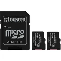 Memory Micro Sdxc 64Gb Uhs-I/2Pack Sdcs2/64Gb-2P1A Kingston  740617298994