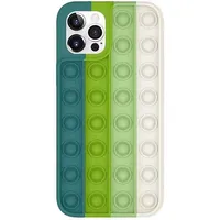 Mocco Bubble Case Aizmugurējais Antistresa Silikona Apvalks Priekš Apple iPhone 12 / Pro Tumši Zaļš  Mo-Bb-Ap-Ip12Pro-Ge 4752168099902