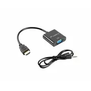 Monitoru piederums Lanberg  Hdmi, Mini Jack 3.5 mm, Vga Adapter Ad-0017-Bk 20 m 5901969408805