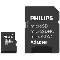 Philips Microsdhc 8Gb class 10/Uhs 1  Adapter Fm08Mp45B 8719274669036