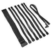 Psu kabeļu pagarinātāji Kolink Core Pro Braided Cable Extension Kit 12V-2X6 Type 2 - Jet Black  Corepro-Ek-12Vt2-Blk 5999094005662