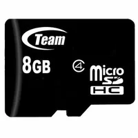 Team Group Memory  flash cards 8Gb Micro Sdhc Class 4 with Adapter Tusdh8Gcl403