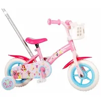Bērnu ritenis / velosipēds ar palīgriteņiem četrriteņu rokturi 10 collu Disney Princess rozā  8715347210099