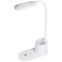 Cp X2W 2In1 10W Universāls telefona bezvadu Qi lādētājs  Fleksibla Galda lampa ar pildspalvu trauku Balta Cpwrlx2W 4752128070842