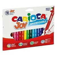 Flomāsteri 18 krāsas Carioca Joy,  kartona Slim iepakojums Car40555
