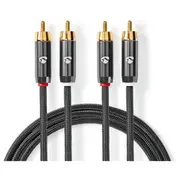Kabelis Nedis 2X Rca - 5M  Catb24200Gy50 5412810318766