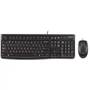 Vadu pilna izmēra tastatūra Logitech Desktop Mk120  Usb, Us Qwerty, 1.5 m vads, pele komplektā 920-002563 5099206020672