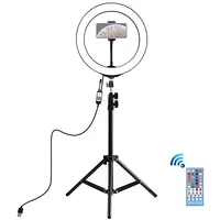 Led Ring Lamp 26 cm With Desktop Tripod Mount Up To 1.1M, Phone Clamp, Usb  Pkt3043 9990000940431