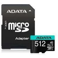 Memory Micro Sdxc 512Gb W/Ad./Ausdx512Gui3V30Sa2-Ra1 Adata  Ausdx512Gui3V30Sa2-Ra1 4710273771359