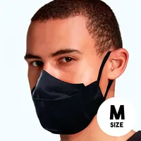 Mocco Tekstila divslāņu maska - atkārtoti lietojama M izmers Melna  Mo-Mas-M-Bk 4752168089934
