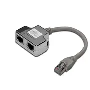 Parveidotājs Digitus  Cat 5E patch cable adapter, 2X 5E, shielded 	Dn-93904 Black, Rj45 socket to plug, 0.19 m Dn-93904 4016032267164