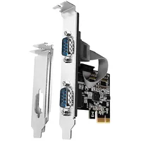 Pci-Express card with two 250 kbps serial ports. Asix Ax99100. Standard  Low Profile. Pcea-S2N
