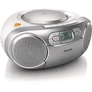 Philips Cd magnetola ar kaseti, sudraba  Az127/12 8712581660192