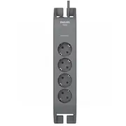 Philips Īssavienojuma aizsargātājs 4 rozetes, melns  Spn3140A/58 4895185600673