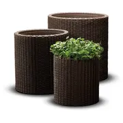 Puķu podu komplekts Cylinder Planters SML brūns  29197934590 7290103664787
