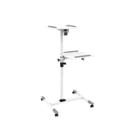 Techly  Universal projector / notebook trolley with two shelves White 309593 8057685309593