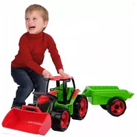 Traktors Lena Maxi ar kausu un piekabi Kastē 107 cm L02136 