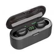 Bezvadu austiņas Wow  F9 Sport Leisure Super-Fit Tws Bluetooth 5.1 Stereo Earphones with Hd Mic Led charging case Black Wow-F9 4752128063677