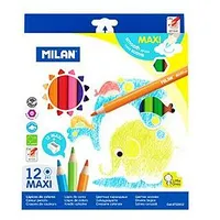 Zīmuļi krāsainie 12 krāsas Maxi Milan  Mil01794