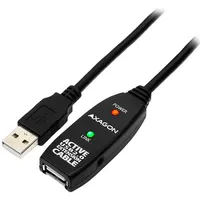 Axagon Active extension Usb 2.0 A-M A-F cable, 5 m long. Power supply option.  Adr-205