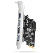 Axagon Pceu-430Rs Pcie card - 4X Usb 5Gbps port, Sata power, Renesas Pd720201, Sp 