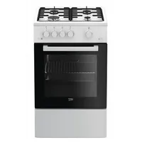 Beko Fsg52020Fw cooker Freestanding Gas Black, White  8690842128929 Agdbekkws0076
