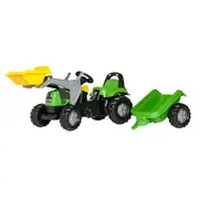 Bērnu traktors ar pedāļiem rollyKid Deutz kausu un  piekabi 2,5-5 gadiem 023196 Vācija