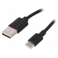 Cable Usb 2.0 A plug,USB C plug 3M black Core Cu 480Mbps  Eb8442730 3100000739584