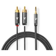 Kabelis Nedis Aux 3.5Mm - 2X Rca 1M  Catb22200Gy10 5412810318643