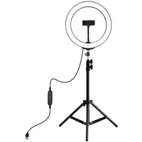 Led Ring Lamp 26 cm With Desktop Tripod Mount Up To 1.1M, Phone Clamp, Usb  Pkt3035 9990000940424