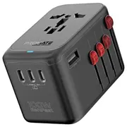 Promate Tripmate-Gan100 Ganfast Universals tīkla lādētājs 100W / Eu/Us/Uk/Au  Tripmategan100 6959144064451