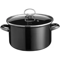 Roasting pot with lid Ø 16Cm. 16Cm, height 10Cm. Robust steel alloy. Excellent heat diffusion. Dur  46532 4047125465327