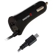 Swissten Premium Auto Lādētājs Usb  2.4A un Micro vads Sw-Cch-Du2.4A-B 8595217440579