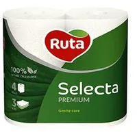 Tualetes papīrs Ruta Selecta Premium 4 ruļļi,  3 slāņi, balts Ru74438