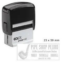 Zīmogs Colop Printer 40,  melns korpuss, bez krāsas spilventi Co11614010