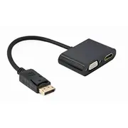Adapteris Gembird Displayport Male - Hdmi Female  Vga Black A-Dpm-Hdmifvgaf-01 8716309124355