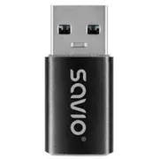 Adapteris Savio Ak-81 Usb-A to Usb-C Black  5901986049203