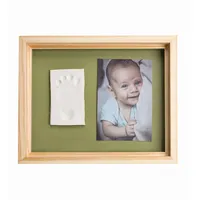 Akcija Baby Art Pure Frame wooden komplekts mazuļa pēdiņu vai rociņu nospieduma izveidošanai  3601092030 3220660339167