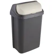Atkritumu spainis ar rotējošu vāku 10L Rasmus 25,5X19X39Cm grafīta krāsā  0610453826 4052396001709