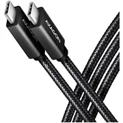 Axagon Data and charging Usb 480Mbps cable length 3 m. Pd 240W, 5A. Black braided.  Bucm2-Cm30Ab 8595247907431