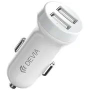 Devia Smart series car charger suit for Lightning 5V3.1A,2Usb white  T-Mlx37519 6938595326905