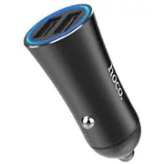 Hoco Z30 Usb Automašīnas Lādētājs 12/24V 2.4A Melna  Z30-Bk 6931474700032