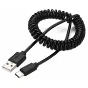 Kabelis Gembird Usb Male - Type C Coiled 1.8M Black  Cc-Usb2C-Amcm-6 8716309126281