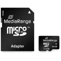 Memory Micro Sdxc 64Gb C10/W/Adapter Mr955 Mediarange  4260283113484
